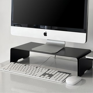 Alphaplan 高眼鏡蛇鐵製螢幕支架, 深黑色