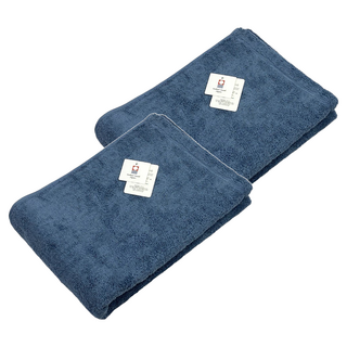 ORIM QULACHIC 今治浴巾，日本製造，100%棉, 湖水藍, 2條