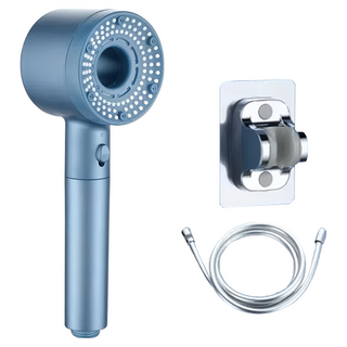 A&R 五段式增壓蓮蓬頭3件組 深藍色, 1組