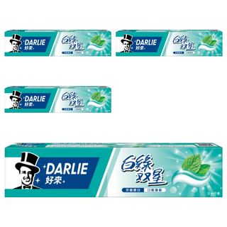 DARLIE 好來 黑人 白綠雙星牙膏 140g x 2入, 牙齒美白, 口氣清新, 4條