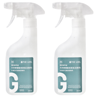 THE LOEL 天然檸檬酸清潔液 浴廁用 500ml 清潔水漬及污漬專用, 2瓶