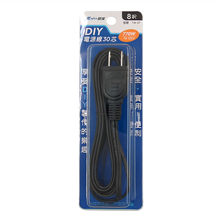 Mayka 明家 DIY配線用電源線 30芯 8呎 770W 125V, 1條