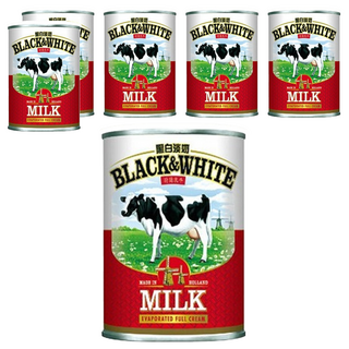 BLACK&WHITE 黑白淡奶 增添港式奶茶奶香 口感絲滑有厚度, 385ml, 6罐