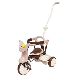 iimo 升級款 02 兒童三輪車，可折疊, 棕色, 1台