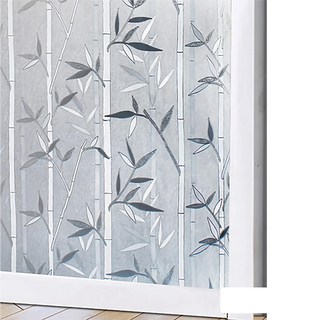 半島良品 抗UV防曬靜電貼窗貼, 豎條葉子