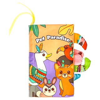 維京小子 尾巴布書 可愛寵物，立體尾巴設計 觸覺感知 視覺發育 柔軟材質，內含BB按壓發聲器和響紙, 維京小子尾巴布書, 維京國際股份有限公司