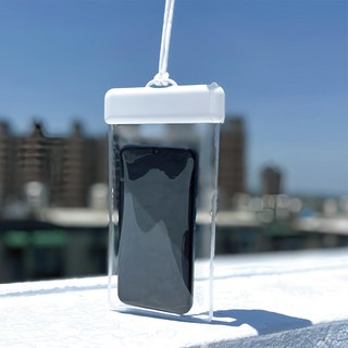 ButterFly Fish 蝴蝶魚 IPX7防水等級 TPU手機防水袋 7.2吋手機適用, 白色, 1個