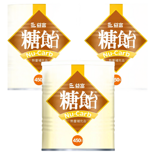 益富 糖飴 熱量補充品, 450g, 3罐