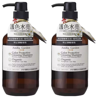 Amma Garden 艾瑪花園 洋甘菊護色水亮強韌洗髮精, 染燙髮質適用, 鎖住亮麗髮色, 減少斷髮, 深層保濕, 750ml, 2瓶