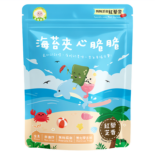 NATURMI 幸福米寶 海苔夾心脆脆-紅藜麥香 台灣製造 無防腐劑 無化學添加, 紅藜芝香, 30g, 1包