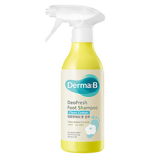 Derma B 足部專用沐浴乳 5種無添加配方, Clean Cotton, 400ml, 1瓶