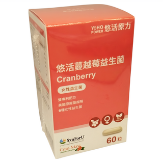 悠活原力 蔓越莓益生菌 430mg, 60顆, 1個