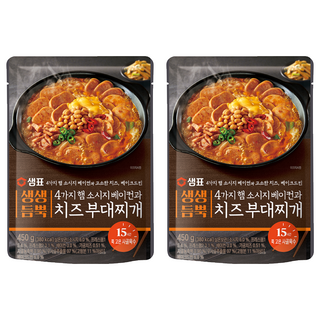 Sempio 膳府 鮮活滿滿 4種火腿香腸培根與起司部隊鍋調理包, 450g, 2包