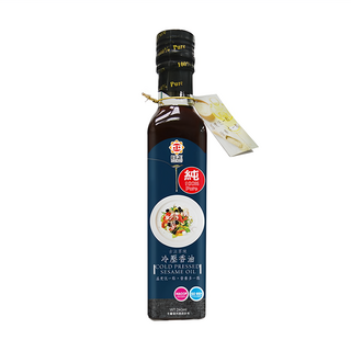 日正食品 冷壓香油 240ml - 含不飽和脂肪酸, 100%芝麻原粒低溫壓榨, 1瓶