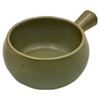 WANDU 瓦讀 日式粗陶調味碟 6寸, 果綠, 1個