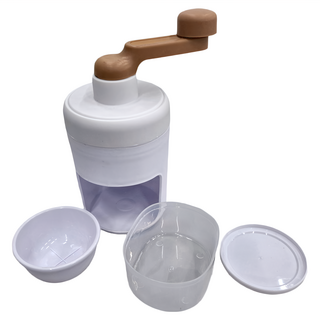 手搖式刨冰機 食品級PP+PS材質, 混色, 刨冰機 + 儲冰盒 + 模具, 1個