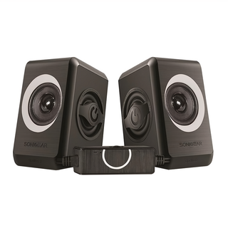Sonicgear 多媒體音箱, 6瓦RMS, 3.5mm立體聲, USB DC 5V, QUATRO2, 黑灰色