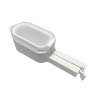 SURUGA 封口夾 32976 3個 - 寬口設計 附蓋保鮮 適用多種袋子 操作簡單 方便收納, 白色