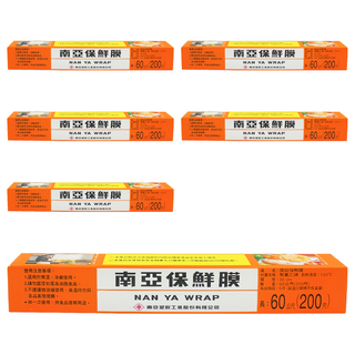 南亞 PVC 家庭用保鮮膜, 30cm x 60m(200尺), 6盒