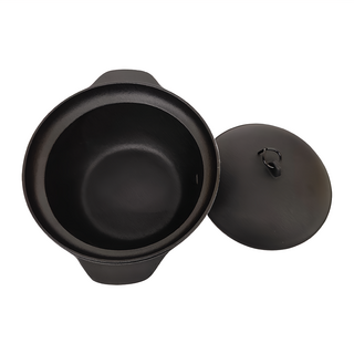 南部池永 鑄鐵炊飯釜鍋 (2合) 日本製造 尺寸16xH7.5cm, 16cm, 1個, 黑色