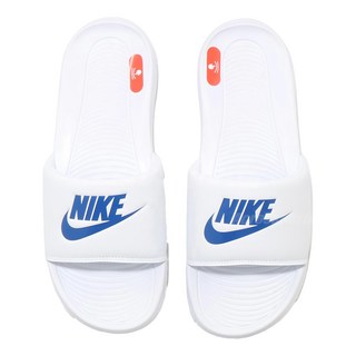 NIKE 耐吉 男款 VICTORI ONE SLIDE 拖鞋 CN9675102090, 28cm, 白色 + 藍色