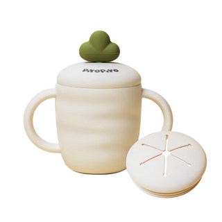 PiYOPiYO 黃色小鴨 矽膠零食吸管兩用蘿蔔杯, 1入, 1個