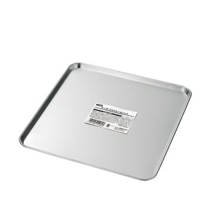 ECHO 方形托盤三件組 - 簡約設計 易於清潔 適用於家庭聚餐與派對, 1組, 不鏽鋼, 215 x 215 x 10 mm