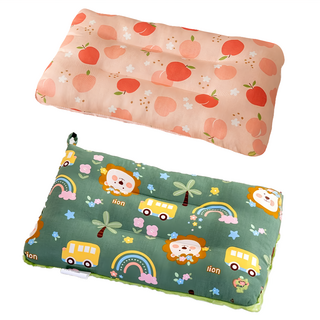 Annette 100%純棉可水洗兒童枕頭 小蘋果 + 獅子咘咘車 柔軟親膚