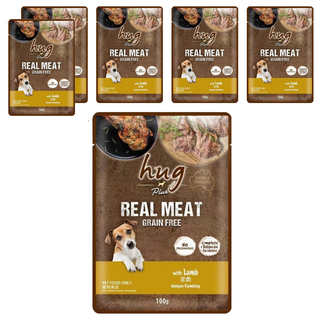 hug 哈格 Plus 無穀主食狗餐包, 羊肉, 100g, 6包