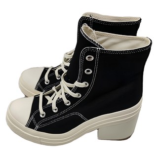 CONVERSE 匡威 Chuck 70 De Luxe Heel 黑色 膠底 運動鞋 增高 高跟鞋, 25.5cm