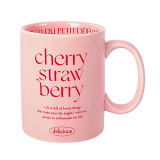 沐慕家居 韓系糖果色馬克杯 陶瓷耐高溫 350ml, 嫩膚粉, 1個