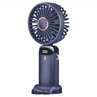 智能顯示USB風扇 2.5W 18650鋰電池 紫 綠 粉, N15, 深藍色