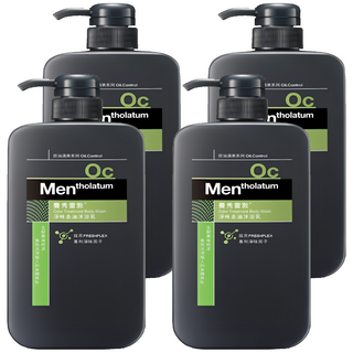 MENTHOLATUM 曼秀雷敦淨味去油沐浴乳 添加竹炭成分, 650ml, 4瓶