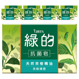 GREEN 綠的 抗菌皂 茶樹精油 清新淨味, 100g, 9個