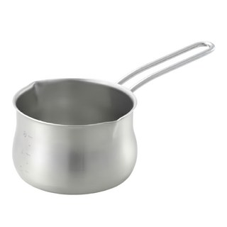 YOSHIKAWA 吉川 日本製 單柄奶鍋 12cm 瓦斯爐適用 YJ3349, 銀色, 1個