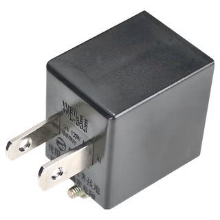 PowerSync 群加 3P轉2P電源轉接頭 直立型 4.95 x 2.6 x 4.1cm 黑色 2個