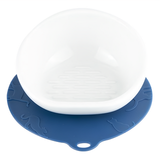HARIO 好璃奧 短毛貓專用磁碗 75ml, 藍色, 1個