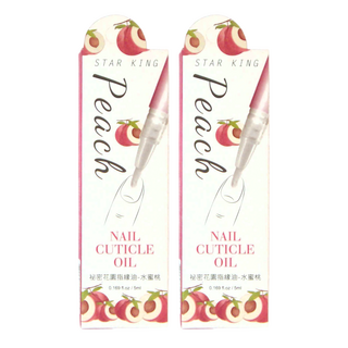 STAR KING 星之冠 祕密花園 指緣油營養筆 - 水蜜桃口味, 5ml, 2支