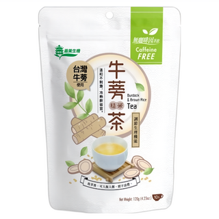義美生機 台灣牛蒡糙米茶 無咖啡因 溫和滋養, 12g, 10包, 1袋
