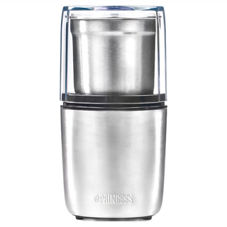 【PRINCESS 荷蘭公主】不鏽鋼咖啡磨豆機, 一鍵啟動, 易清洗, 圓弧三角形設計, 221041