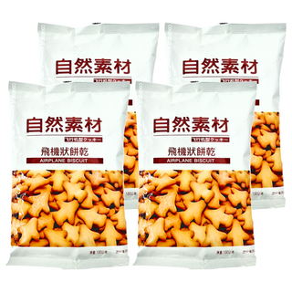 自然素材 飛機狀餅乾 台灣產, 100g, 4包