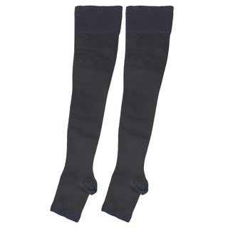 YASCO 彈性露趾襪 黑色