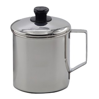 ZEBRA THAILAND 斑馬牌 口杯附蓋, 1公升, 11公分, SUS 304不鏽鋼材質, 1個, 銀色