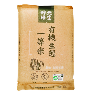 天生好米 有機生態一等米/東部米, 1.5kg, 1包, CNS一等米
