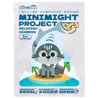 MINIMIGHT PROJECT 米尼麥特 幼兒米餅, 虱目魚 + 海苔, 30g, 1盒