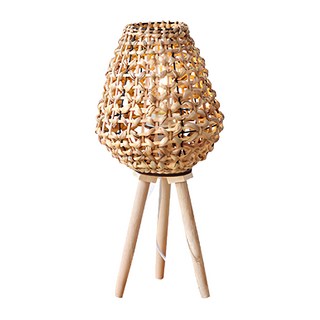 好物良品 峇里海島手工草編落地式裝飾燈/三腳高架裝飾燈, 1個, 淺褐色