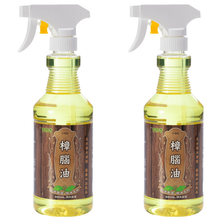 室翲香 樟腦油 噴頭式 天然樟腦油液 525ml, 2瓶