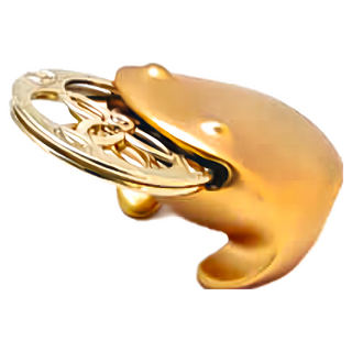 LUCKY TOAD 招財揪吉 揪吉五十 滾滾錢 120g 40x30x30mm 鋅合金, Gold, 35 x 31 x 24mm