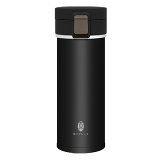 FUJI-GRACE 富士雅麗 景德鎮真陶瓷彈蓋保溫杯, 堅固耐用，不易脫落，不沾異味，清洗方便，一體成形設計, 黑色, 500ml, 1個