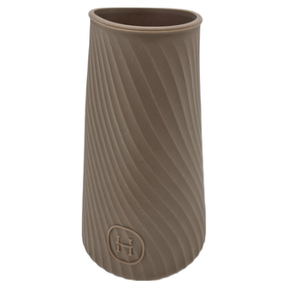 HYDY 保溫瓶波紋矽膠套 適用於480ml、590ml水瓶 高13cm, 荒野 咖啡色, 1個